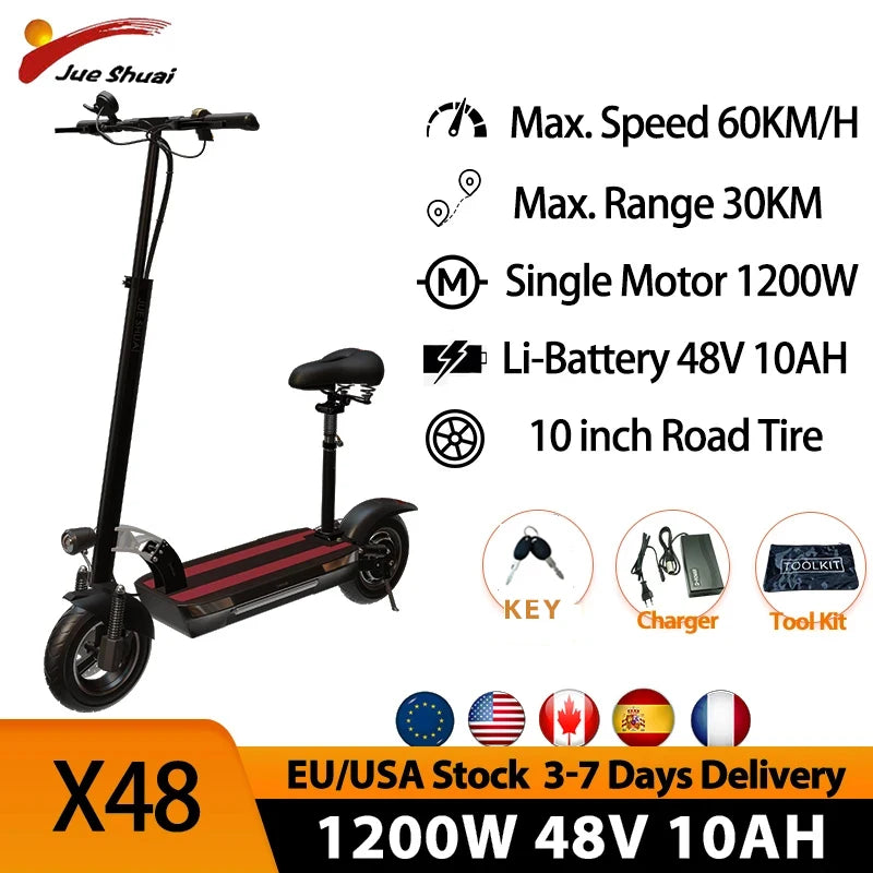 48V 52V 60V 72V Electric Scooter 1200W 6000w Powerful Motor with Hydraulic Brake max 90KM/H Adult Scooter Elecric with Seat.