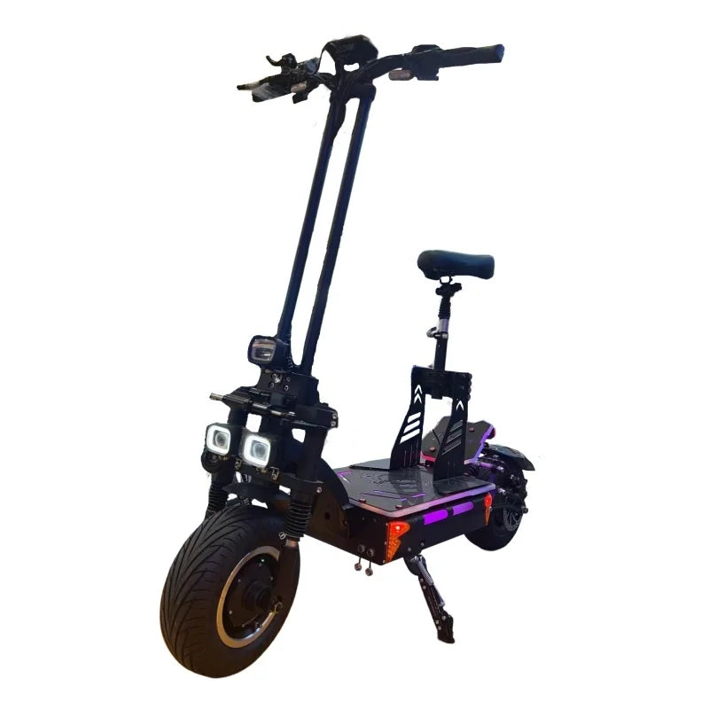 2024 72V Adult Dual 70H Motor 15000W Escooter 50AH Battery 60A Controller Foldable Electronic Scooter with Seat for Men.
