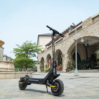 HEZZO Electric Scooter 48V 1600W Powerful Dual Motors 18Ah City Off Road F5 Escooter Oil Brake 28Mph 37 Miles Range US Warehouse.