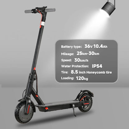 SUNNIGOO N7PRO Electric Scooter Adults 36V 10.4Ah Escooter Long Range 19 Miles Lightweight Kick Scooter US Stock Black With Gift.