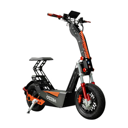 HEZZO F8 Electric Scooter 16 Inch Foldable 72v 8000W 62.5MPH 50Ah Long Range Off Road Escooter Motorbike With Seat US Warehouse.