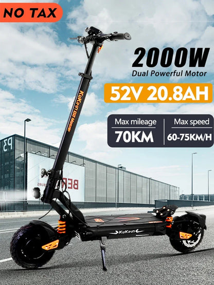 Kukirin G2 Master 2024 New 2000W Dual Motor Electric Scooter 52v 20.8ah Hydraulic Shock Absorption Speed 70km/h Adult Escooter.