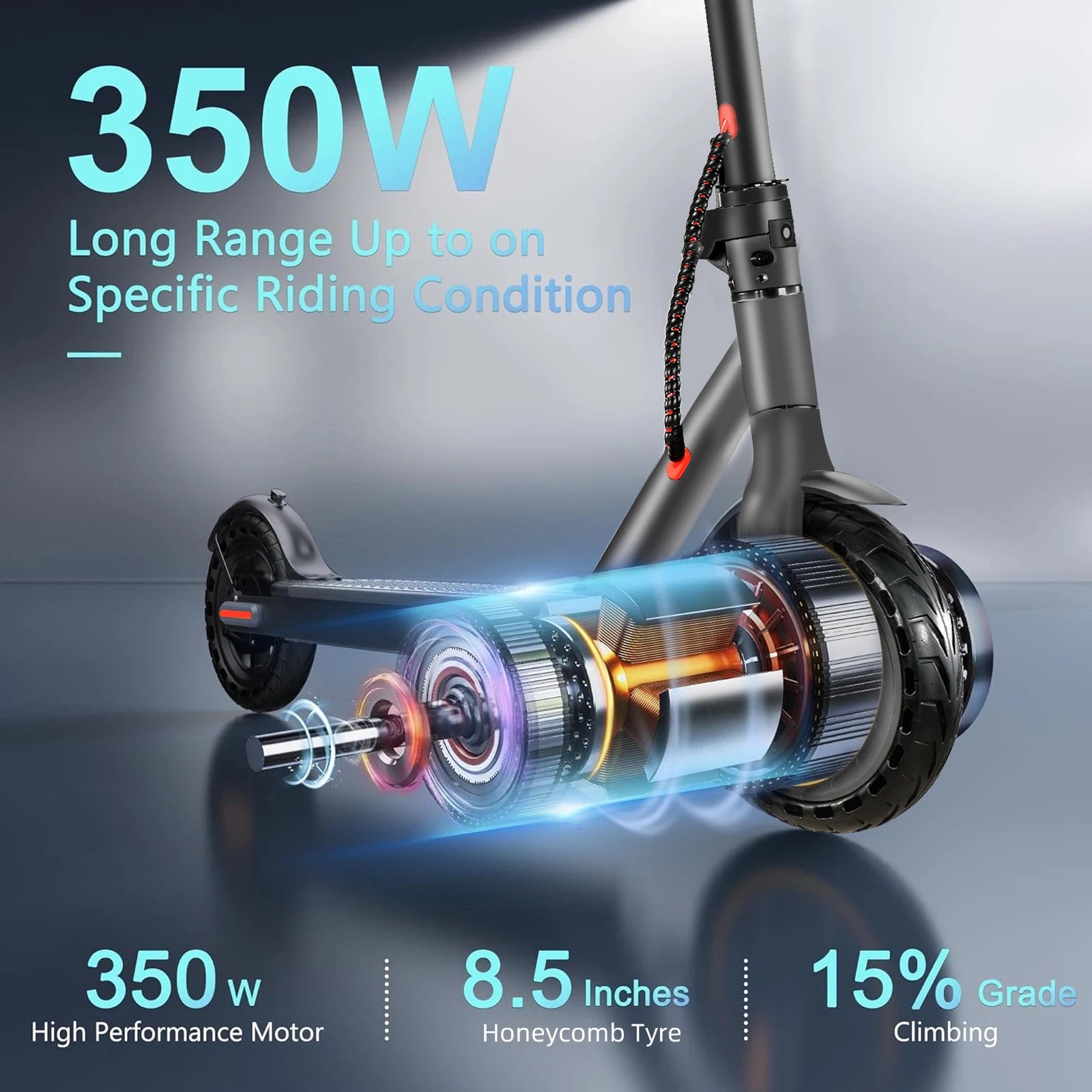SUNNIGOO Electric Scooters, Max Range 21Miles, Powerful 350W Motor, Max Speed of 30 km/h, Commuting Escooter For Adults Gifts.