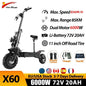 48V 52V 60V 72V Electric Scooter 1200W 6000w Powerful Motor with Hydraulic Brake max 90KM/H Adult Scooter Elecric with Seat.