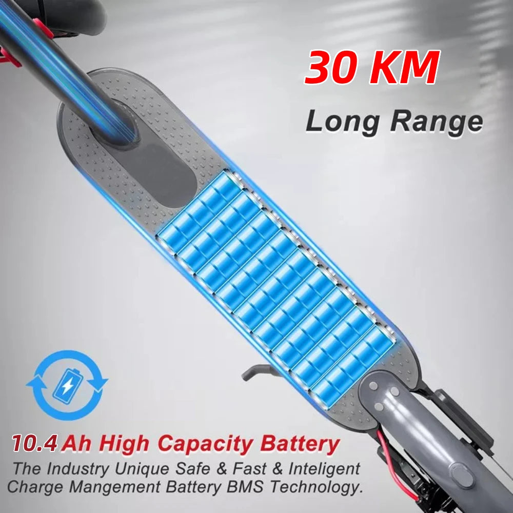 Electric Scooter 25KM/H Adult 8.5 Inches 350W 10.4Ah Foldable.