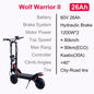 Original Kaabo Wolf Warrior 11 60V 26Ah 60V 35Ah 1200W*2 Dual Motor Full Hydraulic Brake 11inch Kaabo Wolf Warrior 11 E-Scooter.