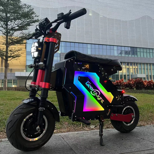 Geofought Powerful APP NFC 52v 60v 72v 5000w 7000w 10000w 15000w dual motor 13/14inch tires electric scooter for adults.