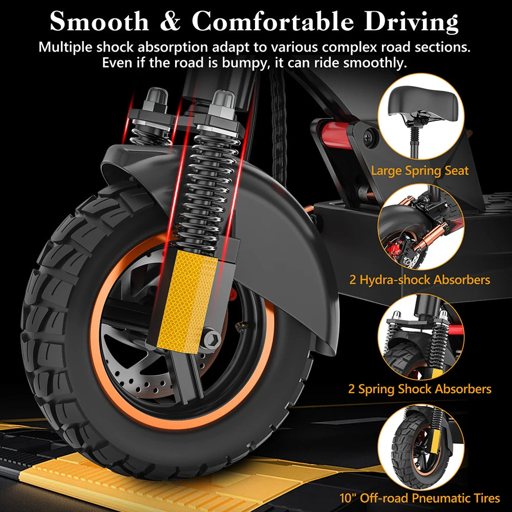IENYRID M4 PRO S+ Escooter 800W Motor 48V12.5Ah Battery ABS Braking System E-Scooter 10''Off-road Tire Foldable Electric Scooter.