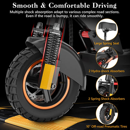 IENYRID M4 PRO S+ Escooter 800W Motor 48V12.5Ah Battery ABS Braking System E-Scooter 10''Off-road Tire Foldable Electric Scooter.