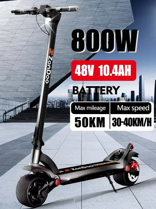 ZO08 Peak 800w 48v Electric Scooter 2024  New Max Speed 40km/h Mobile Connection APP 10 inch Solid Tyres Foldable escooter.
