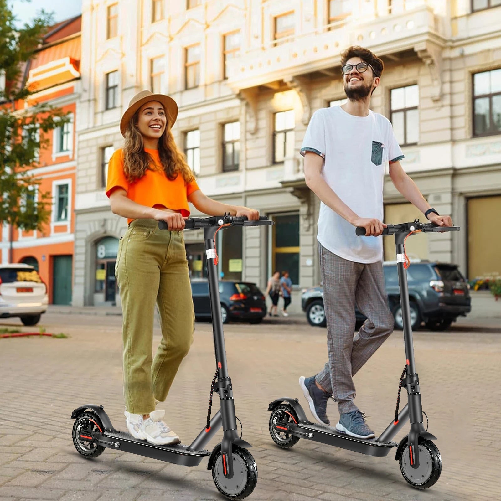 SUNNIGOO N7PRO Electric Scooter Adults 36V 10.4Ah Escooter Long Range 19 Miles Lightweight Kick Scooter US Stock Black With Gift.