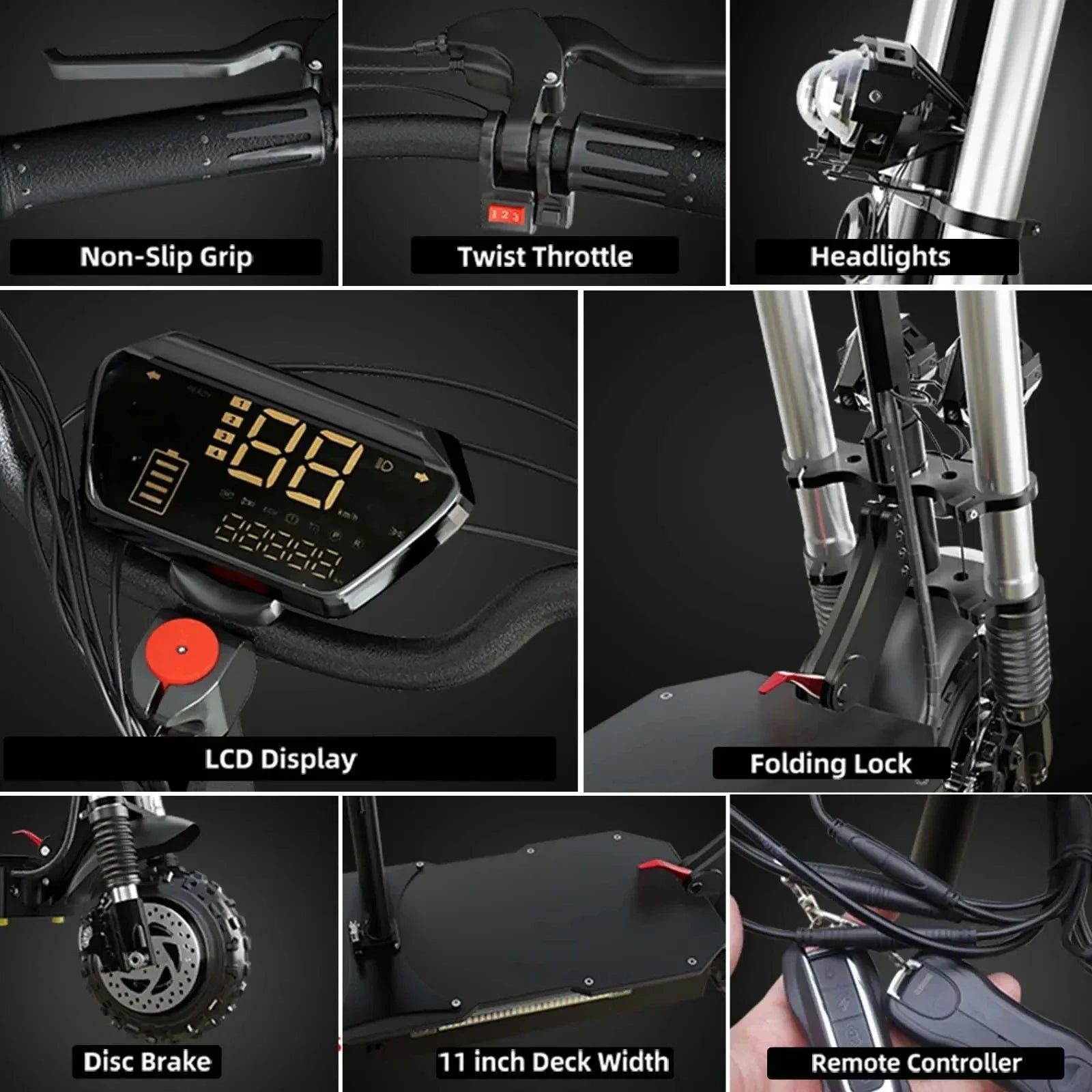 48V 52V 60V 72V Electric Scooter 1200W 6000w Powerful Motor with Hydraulic Brake max 90KM/H Adult Scooter Elecric with Seat.