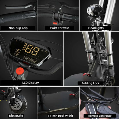 48V 52V 60V 72V Electric Scooter 1200W 6000w Powerful Motor with Hydraulic Brake max 90KM/H Adult Scooter Elecric with Seat.