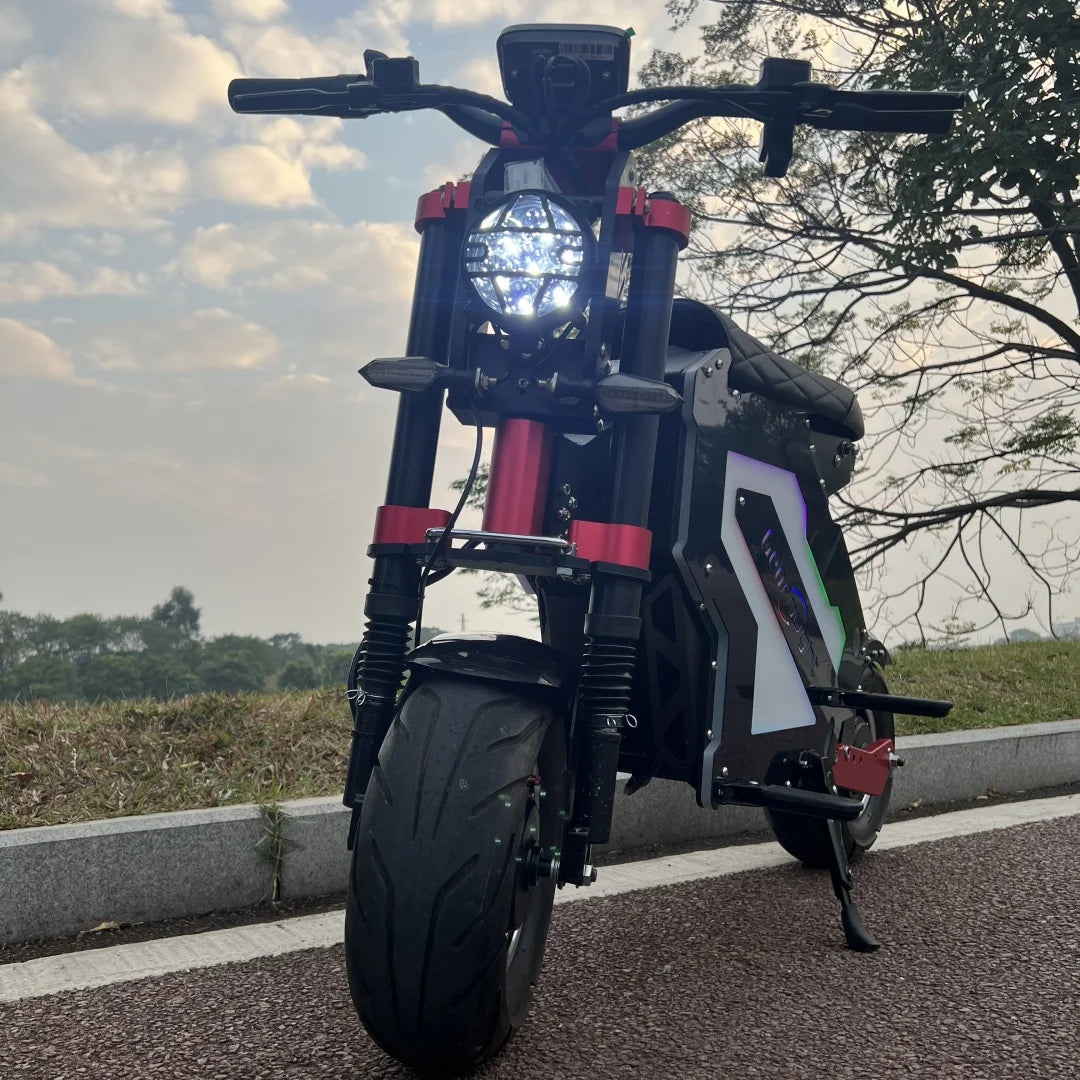 New 120Kmh 70Mph Fast Seated Electric Scooters Off-Road 72V 60V 52V 10000W 15000W 7000W 5000W Dual Motor Electric Bike Adult.
