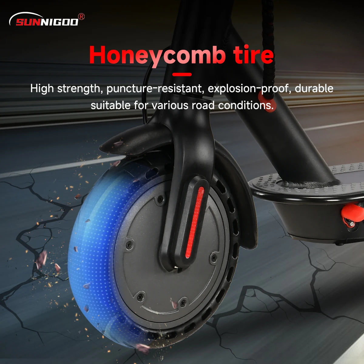 SUNNIGOO N7PRO Electric Scooter Adults 36V 10.4Ah Escooter Long Range 19 Miles Lightweight Kick Scooter US Stock Black With Gift.