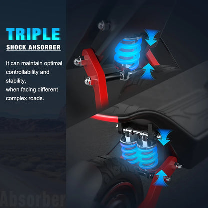 HX X10 18.2AH Powerful Electric Scooter 2000W 48V 40KM/H Foldable Electric Kick Scooter 11 Inch Escooter For Adults.