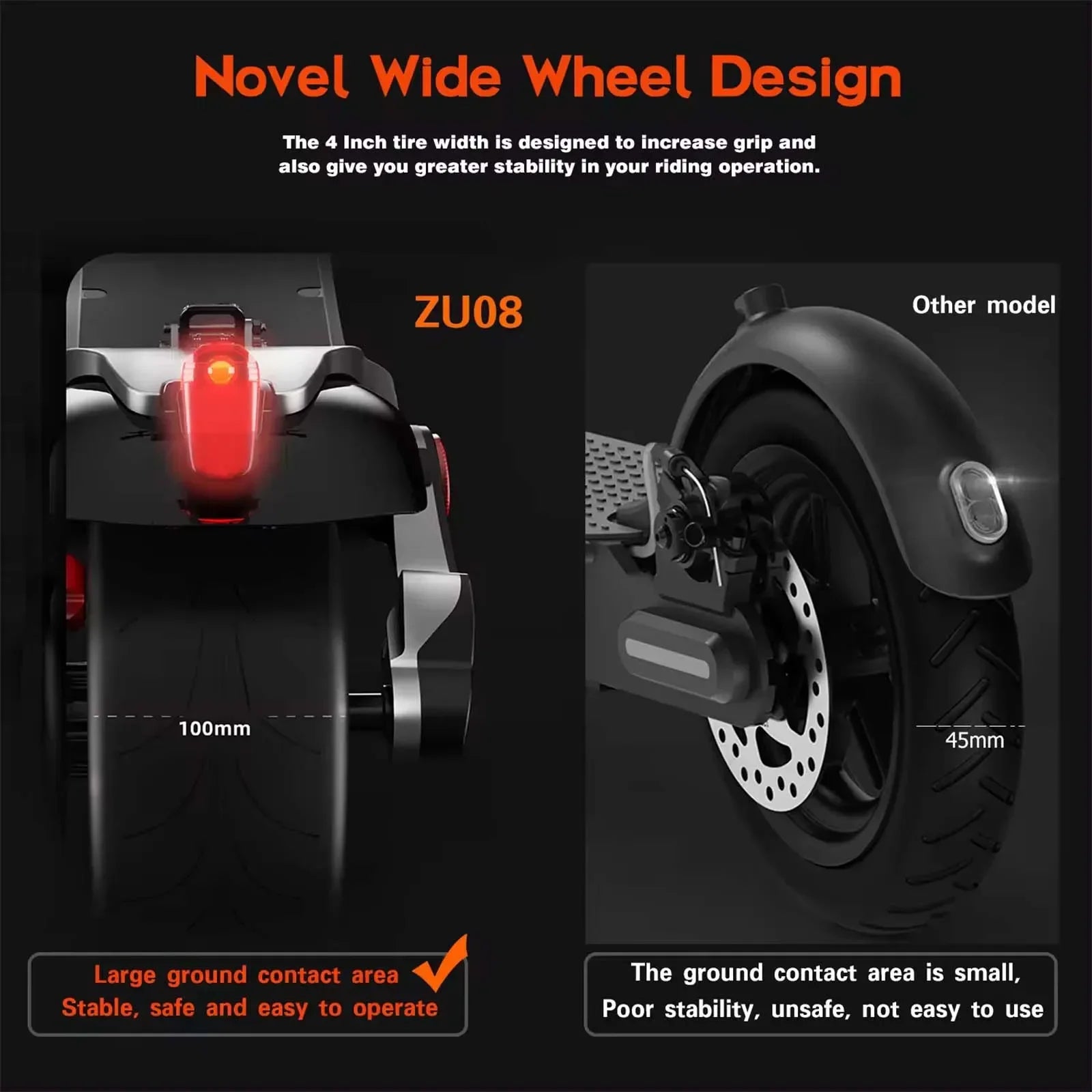 ZO08 Peak 800w 48v Electric Scooter 2024  New Max Speed 40km/h Mobile Connection APP 10 inch Solid Tyres Foldable escooter.